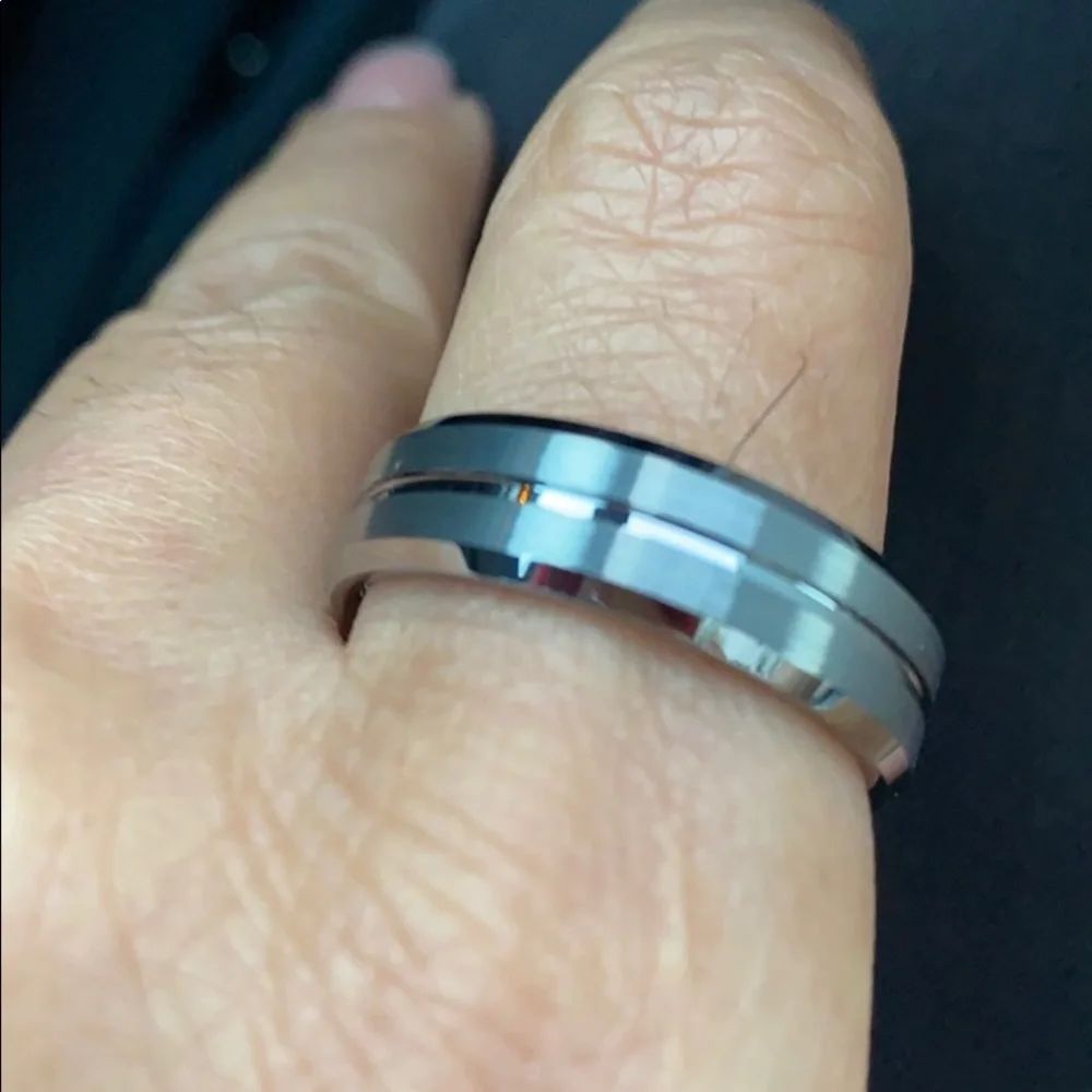 New unisex women or men brushed 7mm Tungsten men's Ring Wedding Band